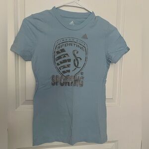 Adidas Kids Light Blue Sporting Tee